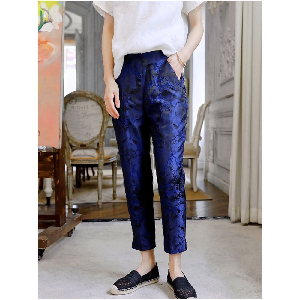 Offline blood loss price CPP154 Chinese style retro casual pants women s Chinese style long pants versatile daily retro image 0