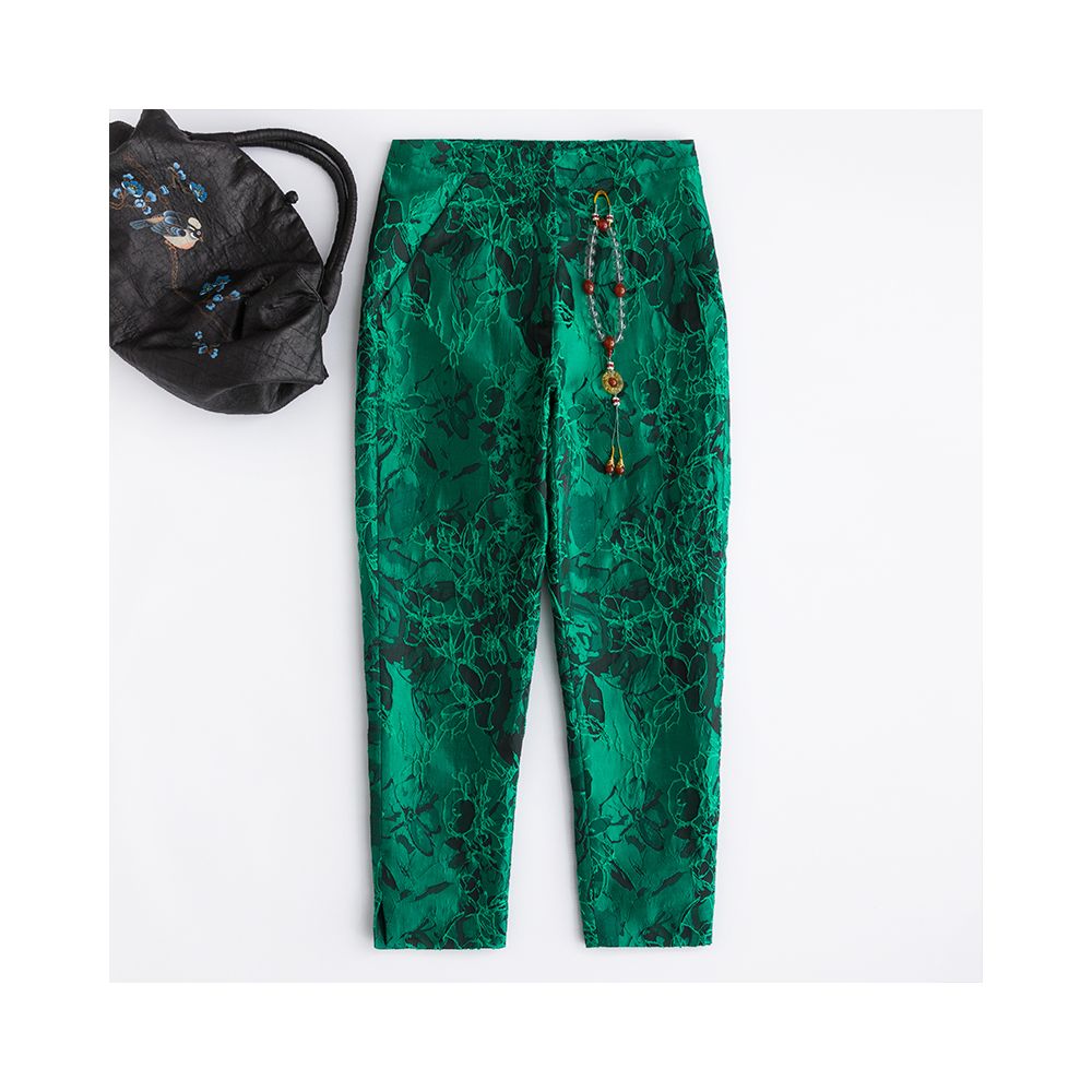 Asaya496 - Offline blood loss price CPP154 Chinese style retro casual pants women s Chinese style long pants versatile daily retro