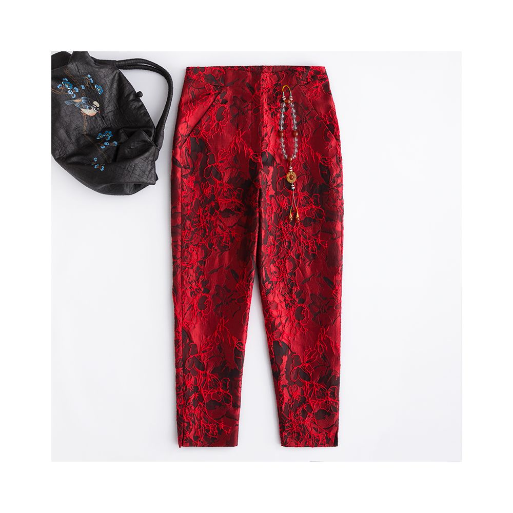 Offline blood loss price CPP154 Chinese style retro casual pants women s Chinese style long pants versatile daily retro image 62