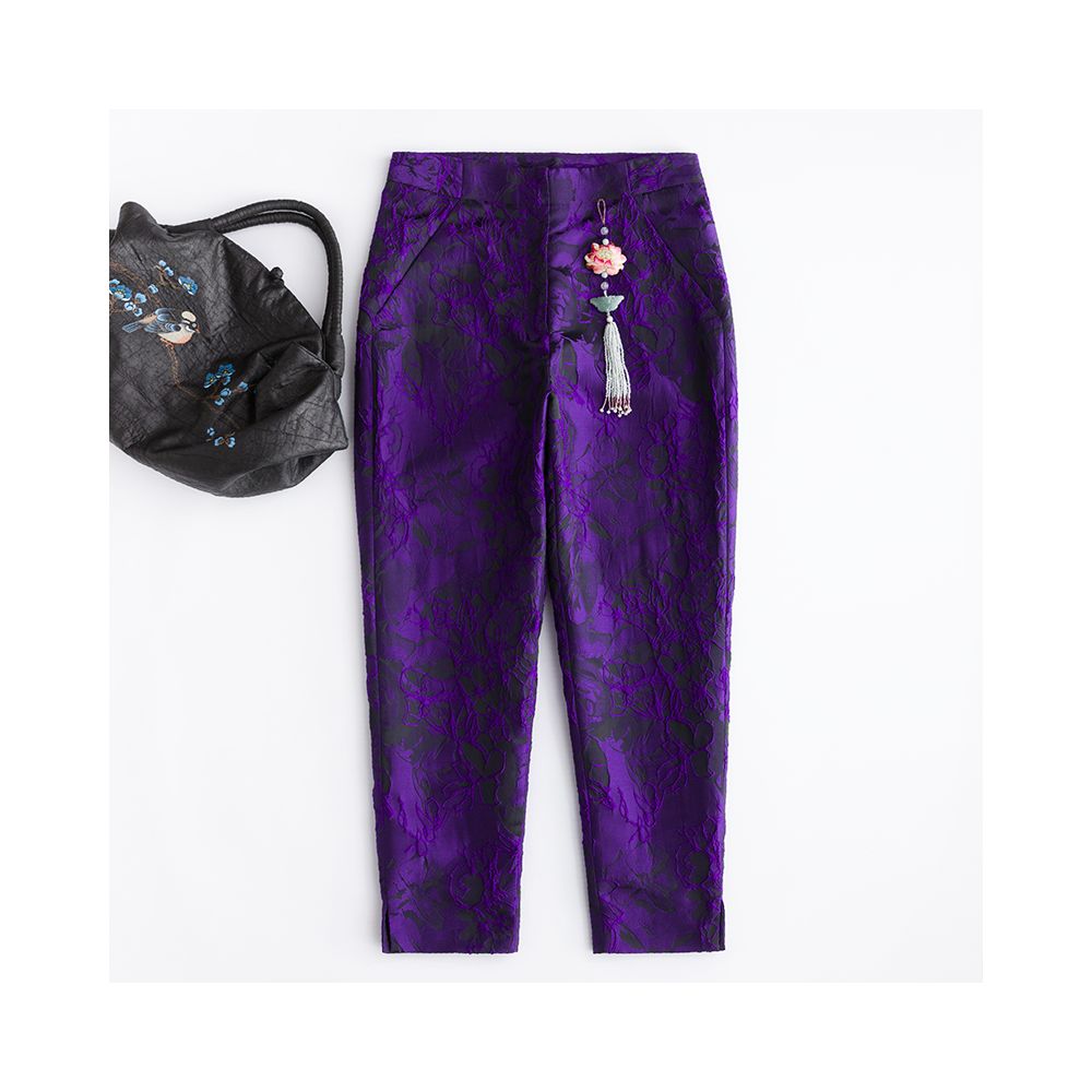 Offline blood loss price CPP154 Chinese style retro casual pants women s Chinese style long pants versatile daily retro image 138