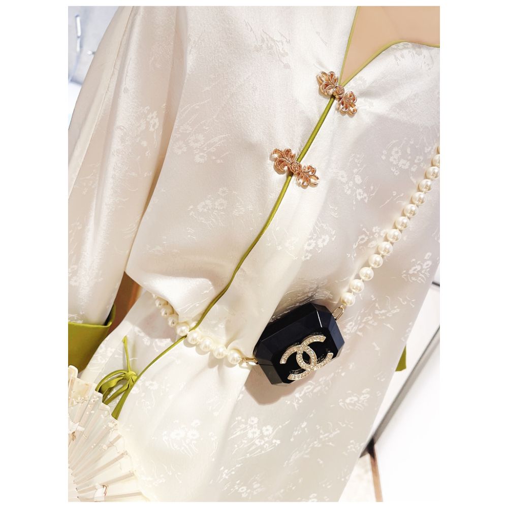 Classical charm and national style Heavy duty acetate satin plate buckle jacquard shirt for women s new Chinese style top white K2913 image 3