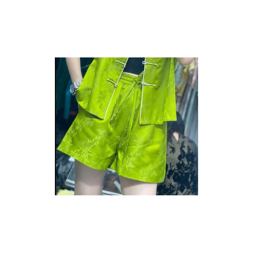 Town Store Baby PYJ025 New Chinese Retro Silk Fashionable Chinese Style Horse Clip Shoulder Spring and Summer Four Seasons image 56