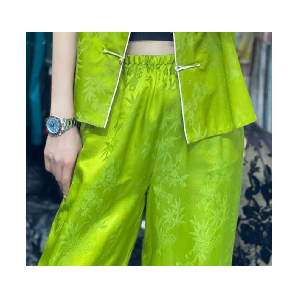 Town Store Baby PYJ025 New Chinese Retro Silk Fashionable Chinese Style Horse Clip Shoulder Spring and Summer Four Seasons image 88