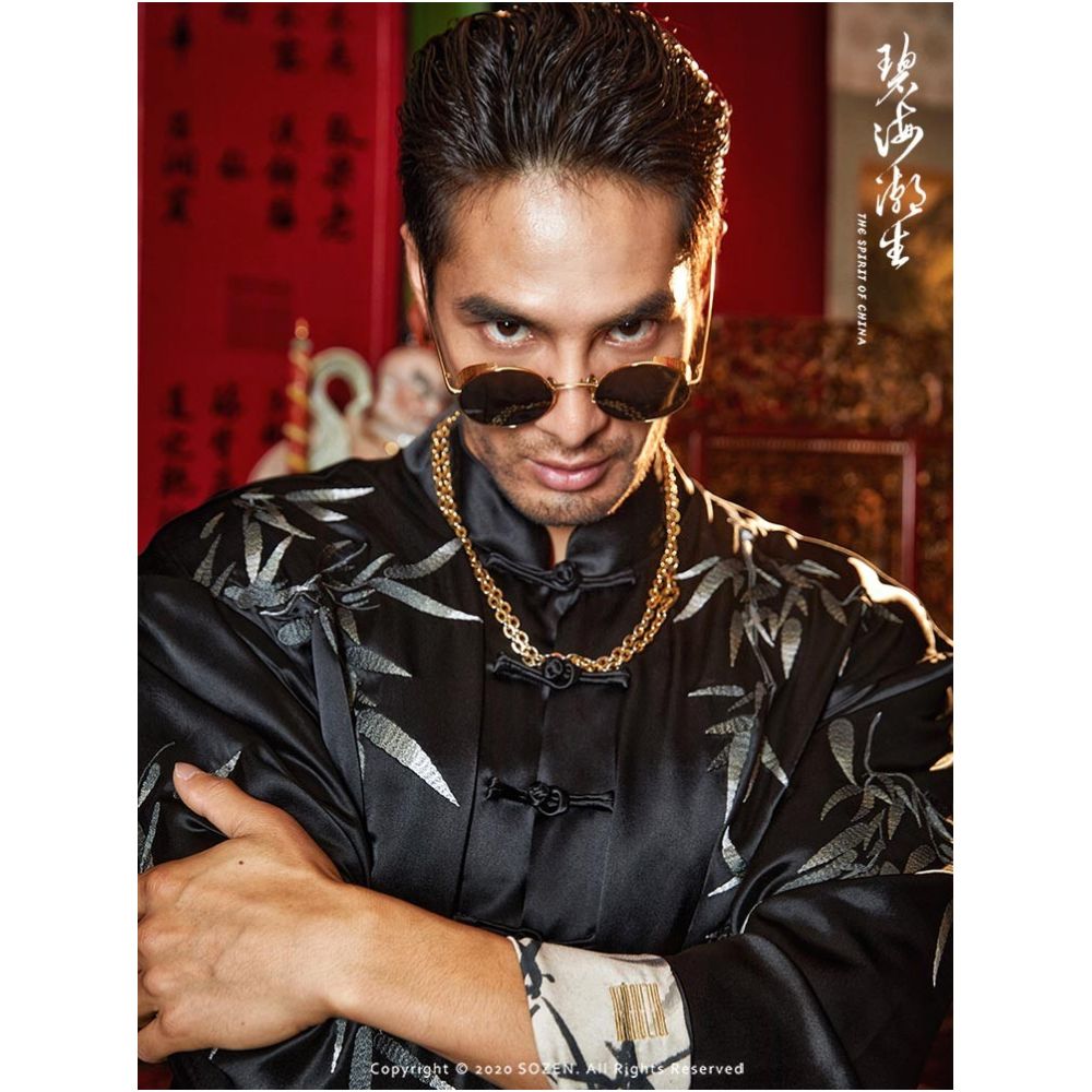 Bihai Chaosheng New Style Forest wearing and Leaf beating Silk Chinese Style China Chic Tang Suit Coat image 2