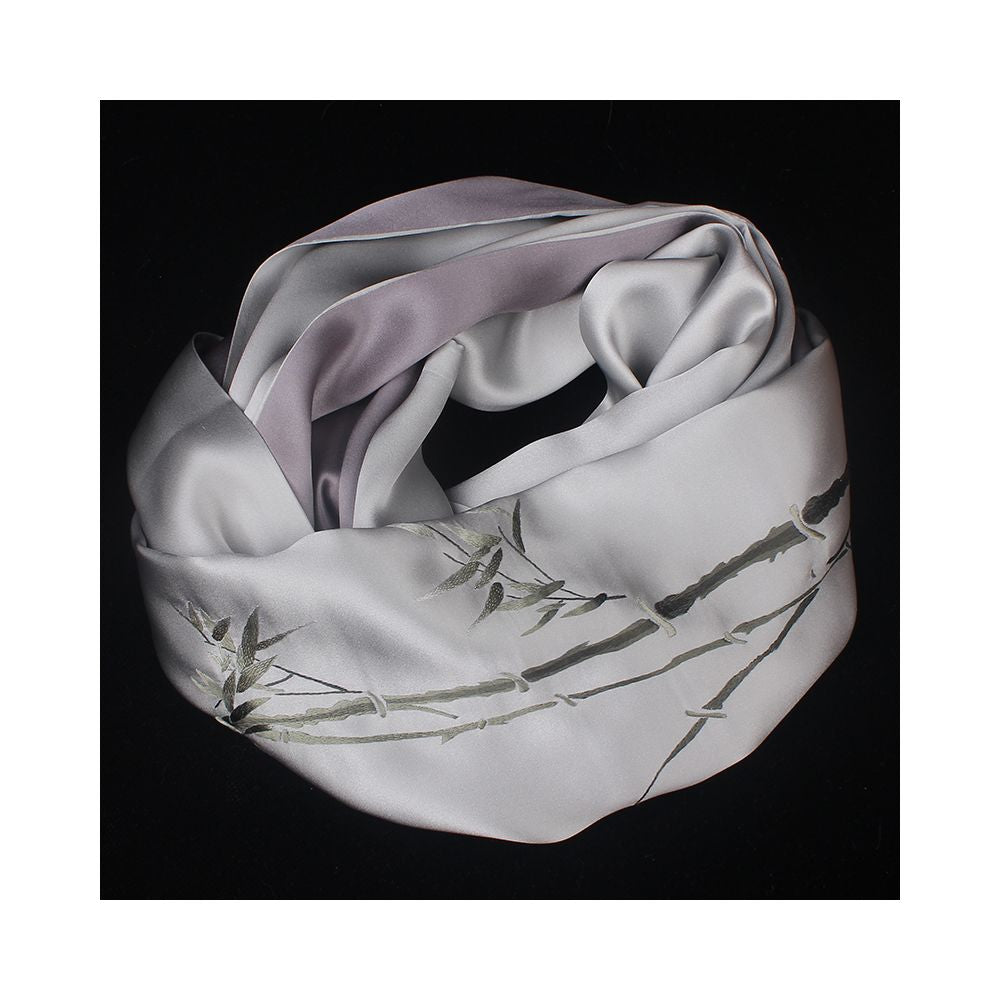 Embroidered mulberry silk long scarf middle aged men and women s silk scarf embroidered Suzhou silk Suzhou embroidery special souvenir image 78