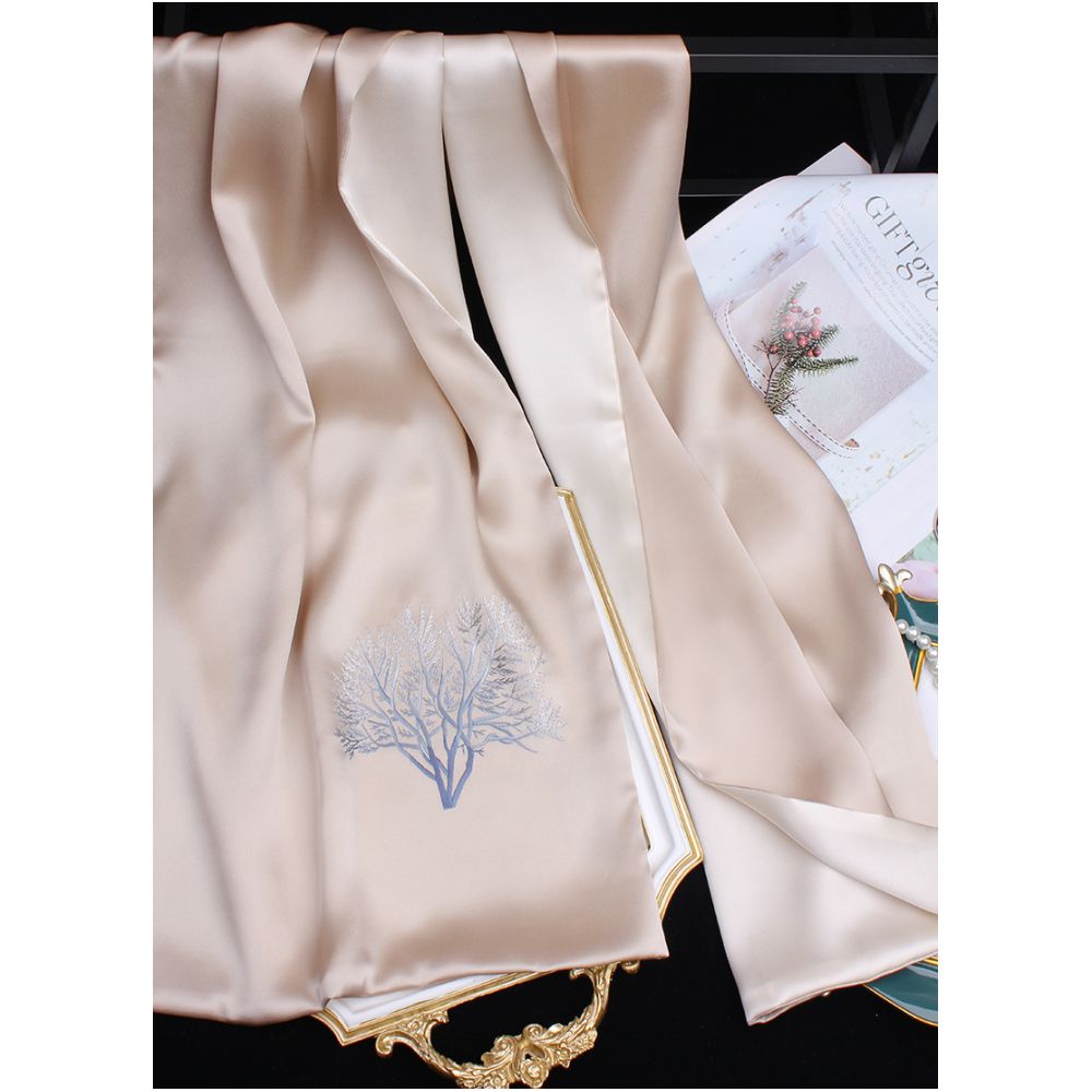 Embroidered mulberry silk long scarf middle aged men and women s silk scarf embroidered Suzhou silk Suzhou embroidery special souvenir image 85