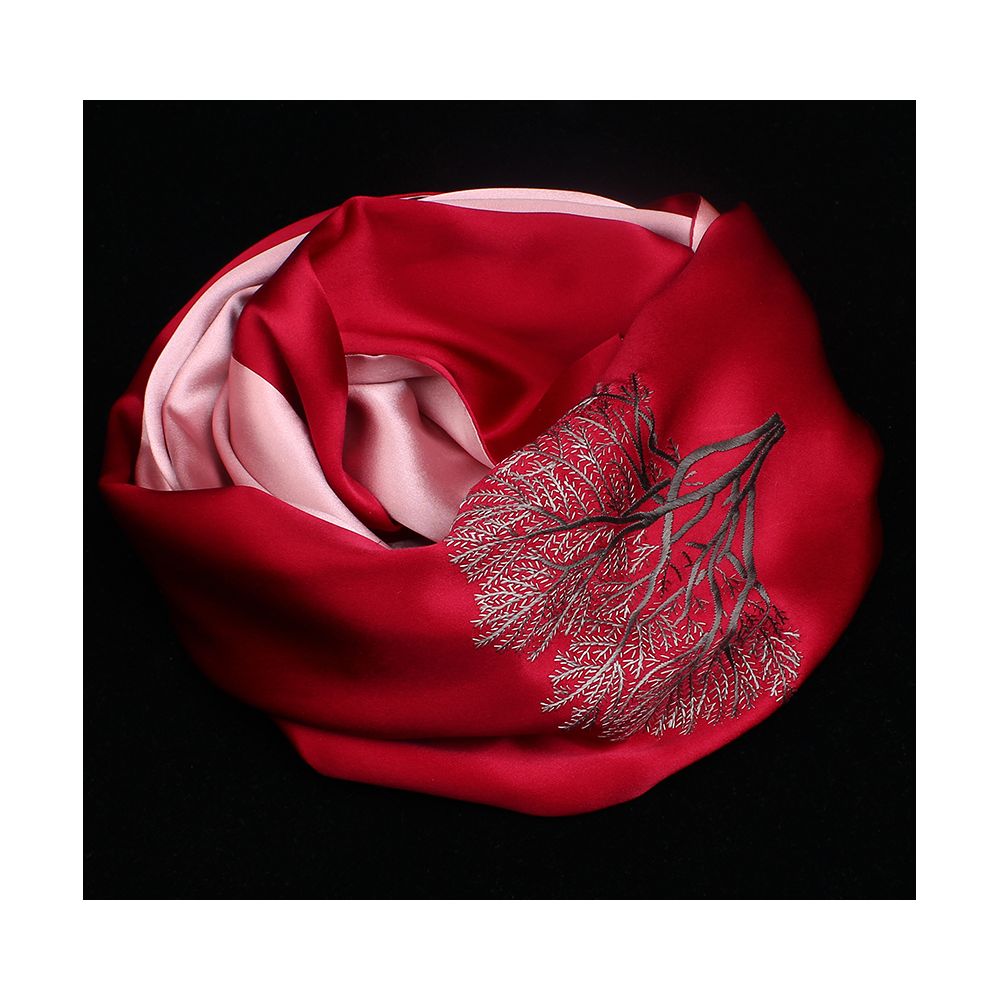 Embroidered mulberry silk long scarf middle aged men and women s silk scarf embroidered Suzhou silk Suzhou embroidery special souvenir image 94