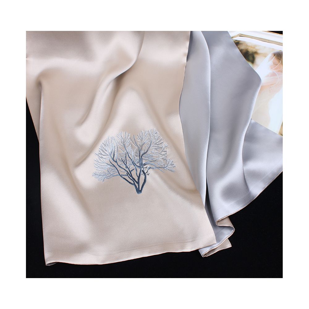 Embroidered mulberry silk long scarf middle aged men and women s silk scarf embroidered Suzhou silk Suzhou embroidery special souvenir image 96