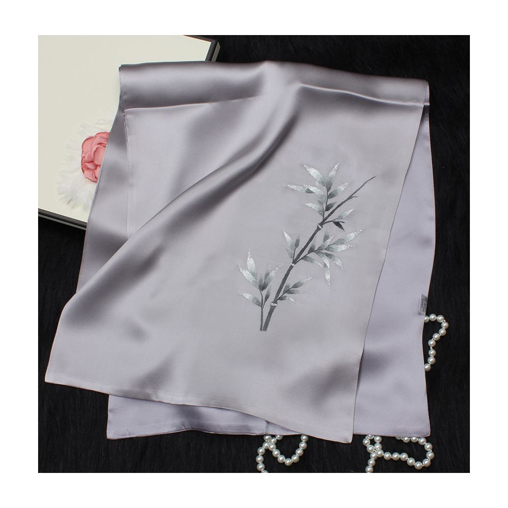 Asaya39 - Embroidered mulberry silk long scarf middle aged men and women s silk scarf embroidered Suzhou silk Suzhou embroidery special souvenir