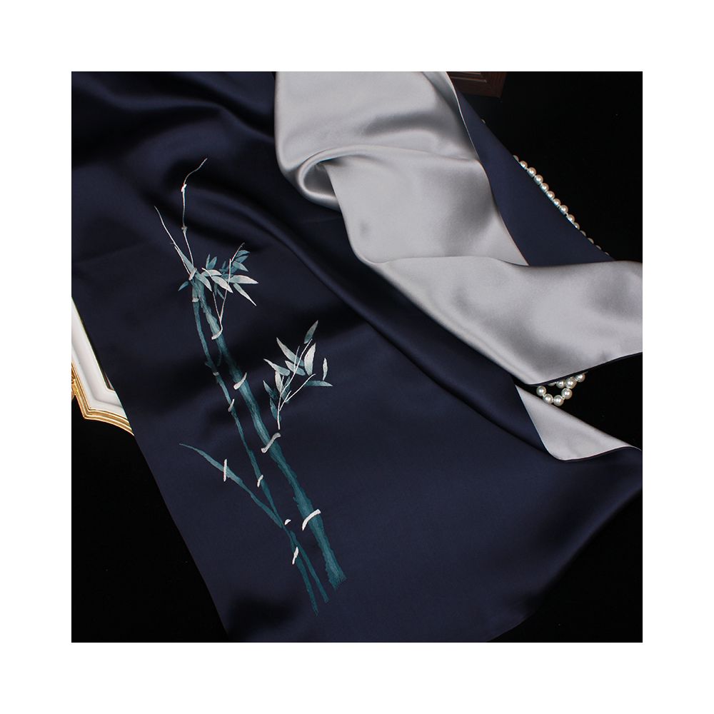 Embroidered mulberry silk long scarf middle aged men and women s silk scarf embroidered Suzhou silk Suzhou embroidery special souvenir image 29