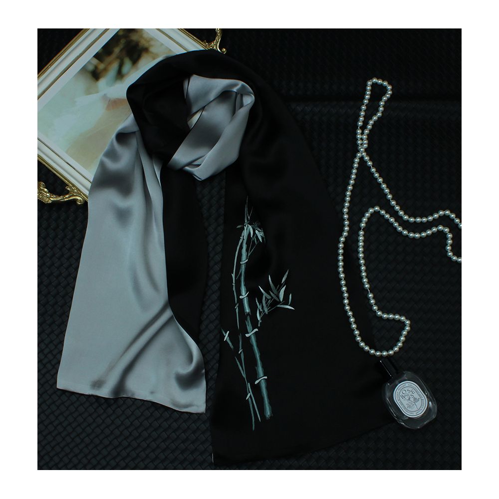 Embroidered mulberry silk long scarf middle aged men and women s silk scarf embroidered Suzhou silk Suzhou embroidery special souvenir image 33