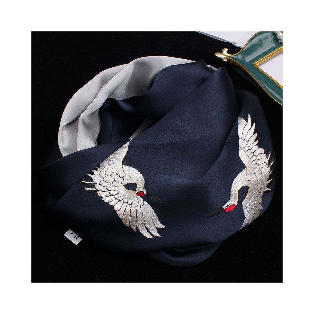 Embroidered mulberry silk long scarf middle aged men and women s silk scarf embroidered Suzhou silk Suzhou embroidery special souvenir image 45