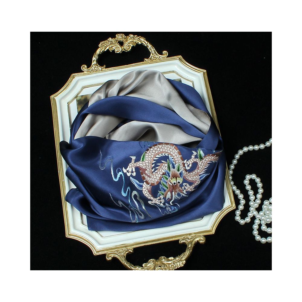 Embroidered mulberry silk long scarf middle aged men and women s silk scarf embroidered Suzhou silk Suzhou embroidery special souvenir image 59