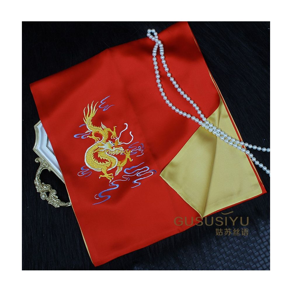Asaya39 - Embroidered mulberry silk long scarf middle aged men and women s silk scarf embroidered Suzhou silk Suzhou embroidery special souvenir