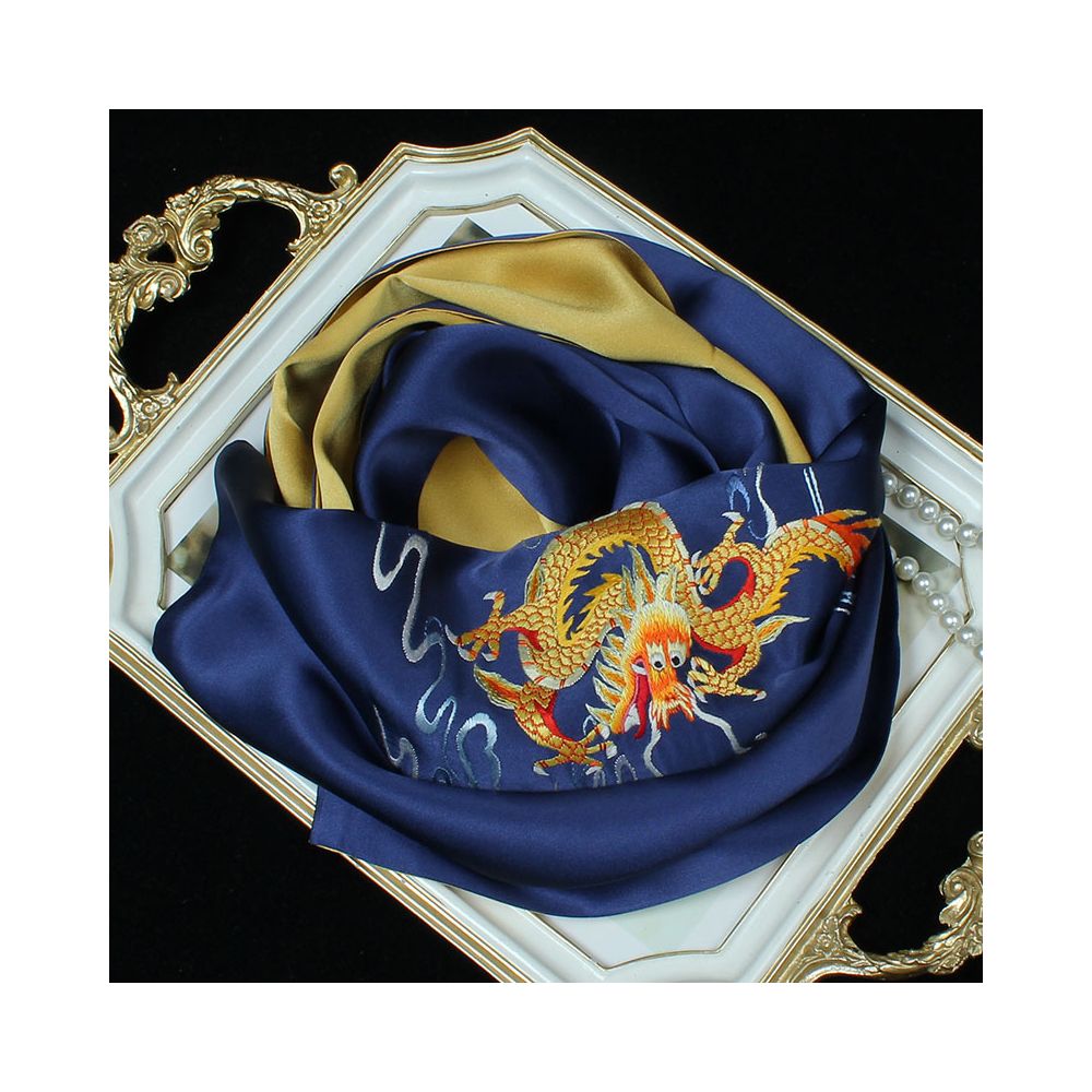 Embroidered mulberry silk long scarf middle aged men and women s silk scarf embroidered Suzhou silk Suzhou embroidery special souvenir image 65