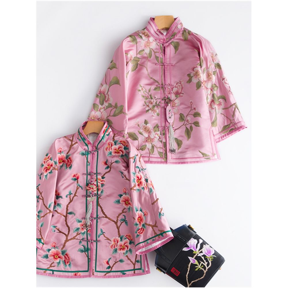 Limited time loss clearance CPP118 Chinese retro Republic of China New Year national style embroidered short jacket women s winter cotton tea service image 0