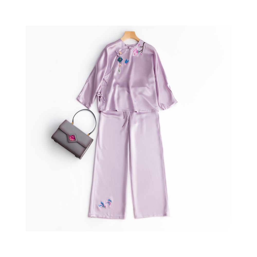 Offline Blood Loss Price CPP755 Acetate Satin Chinese Style Embroidery Hanfu Top Chinese Women s Embroidery Home Furnishings image 80