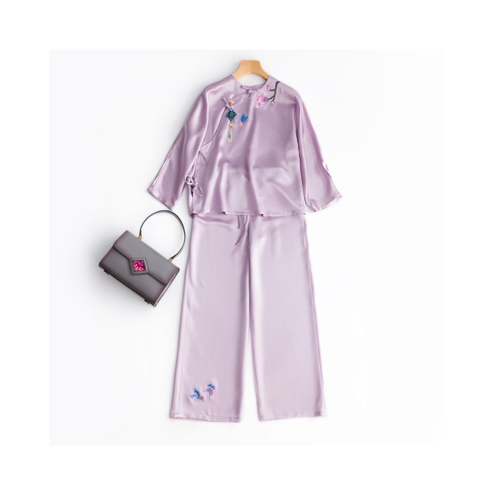 Offline Blood Loss Price CPP755 Acetate Satin Chinese Style Embroidery Hanfu Top Chinese Women s Embroidery Home Furnishings image 99
