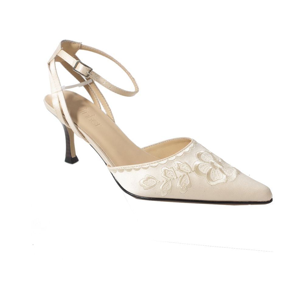 Asaya0461 - Tinker Embroidered Pointed Fine Heels Gentle High Heels Autumn New Style Chinese Silk Wedding Shoes Satin Single Shoes for Women