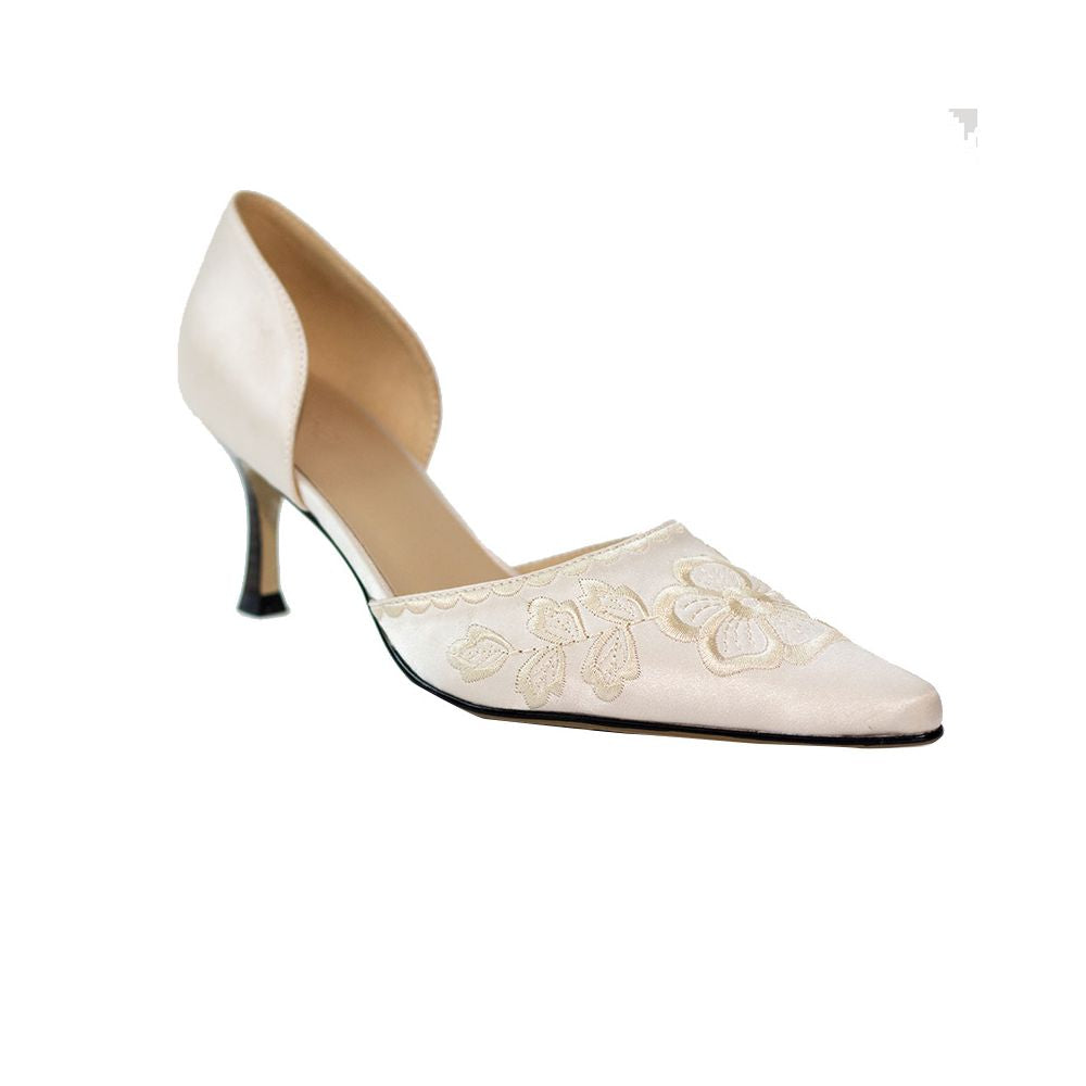 Tinker Embroidered Pointed Fine Heels Gentle High Heels Autumn New Style Chinese Silk Wedding Shoes Satin Single Shoes for Women image 16