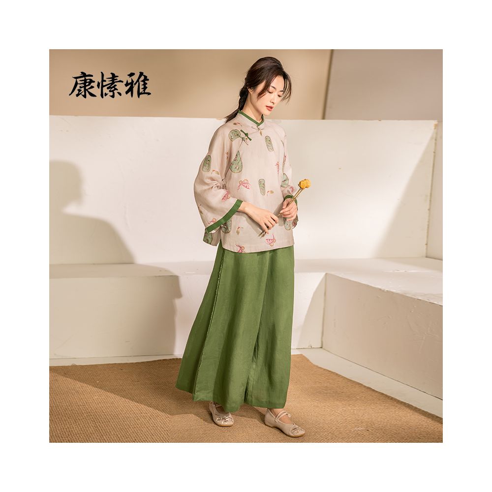 Kang Suya layman s clothing women s spring and autumn winter meditation clothing cotton and linen yoga clothing set loose Zen yoga sitting meditation clothing image 17