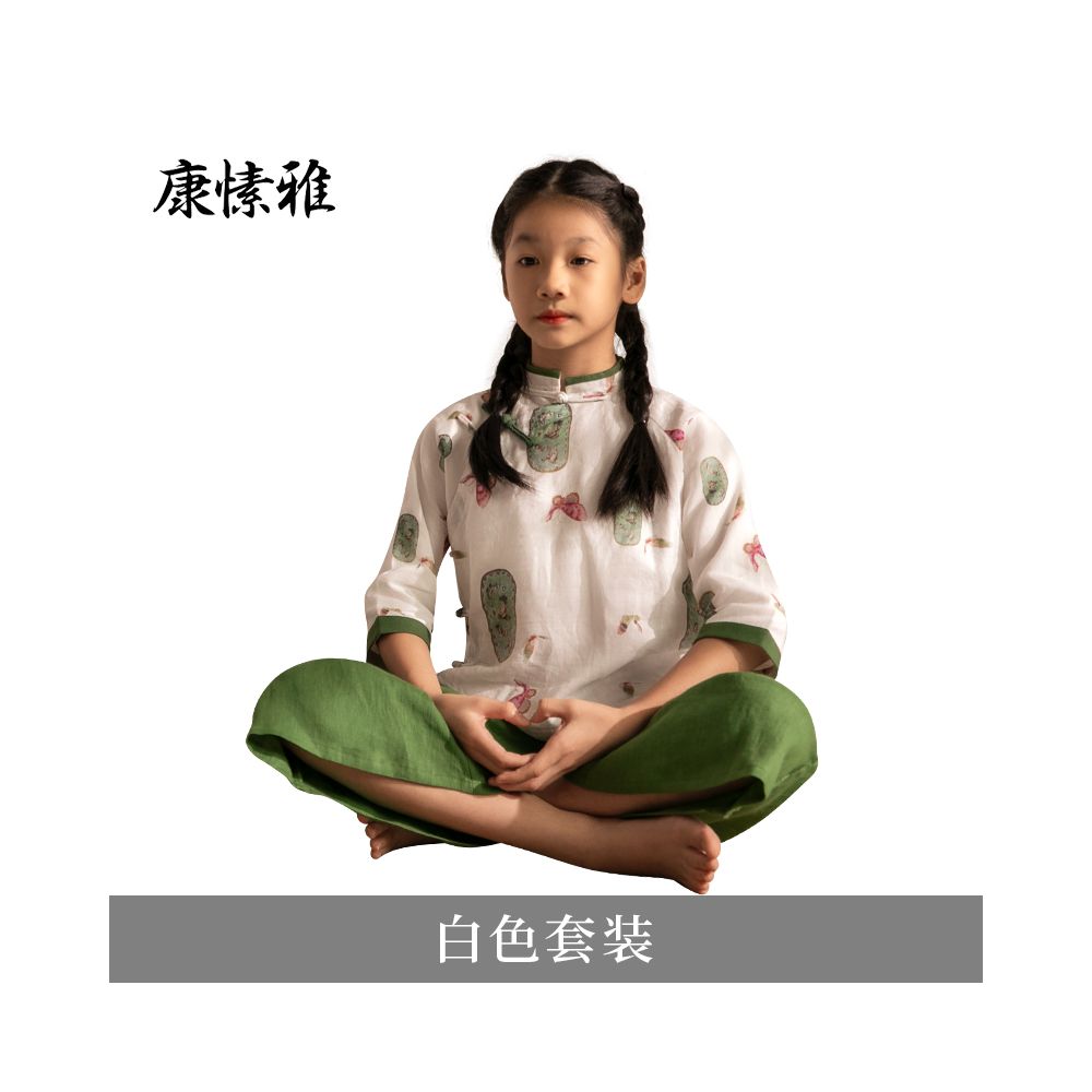 Kang Suya layman s clothing women s spring and autumn winter meditation clothing cotton and linen yoga clothing set loose Zen yoga sitting meditation clothing image 35