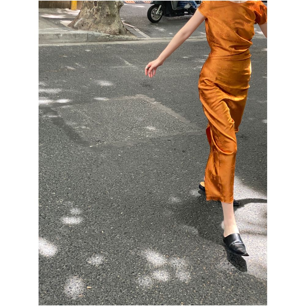 Stunning French retro high end dress with slimming and niche design irregular and stylish fairy dress for women in summer image 8