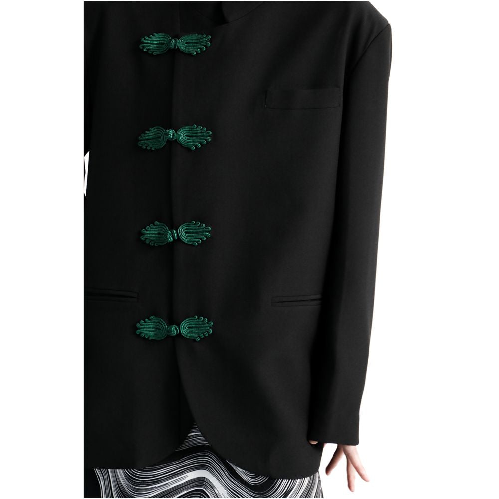 APOZi s new Chinese style buttoned suit jacket for women s clothing 2022 new design sense tall autumn and winter casual suit image 3