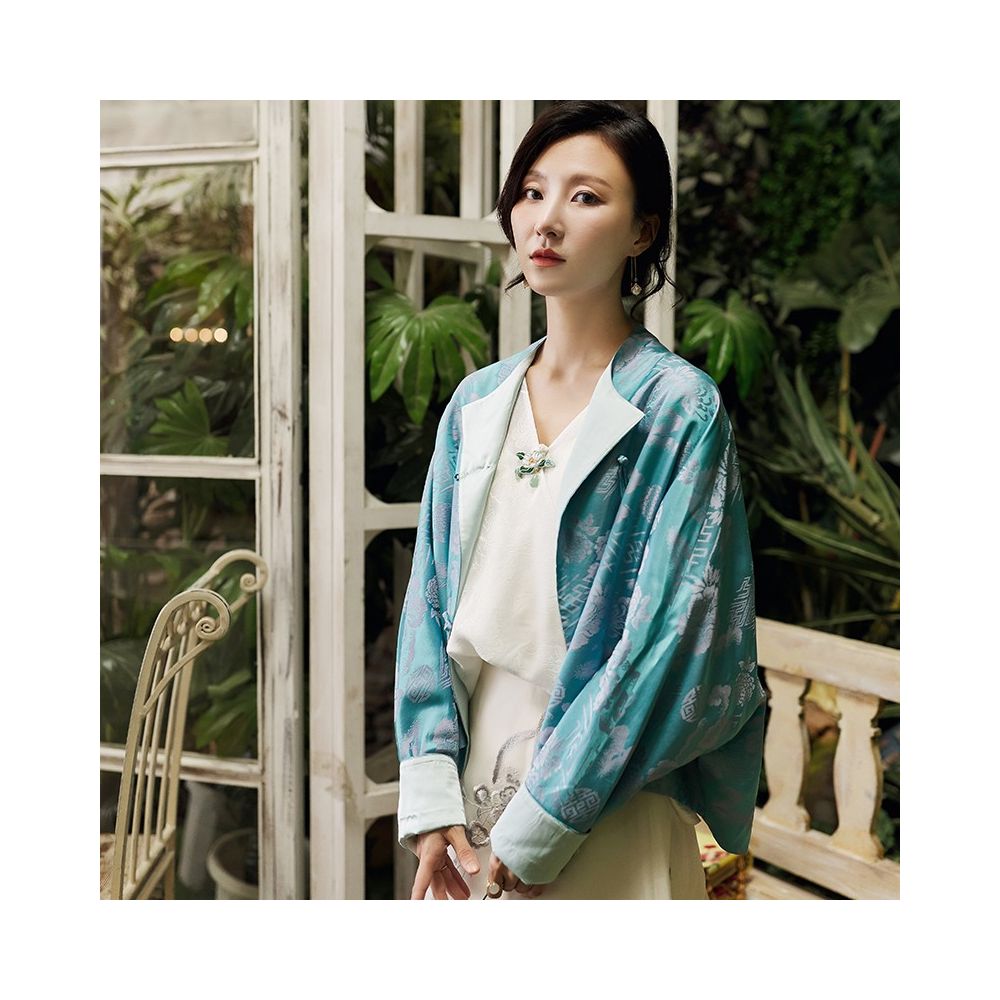 Zhendian Baby PCY963 Silk Bat Sleeve New Chinese Retro Chinese Style Short Top Coat Loose Large Size image 25
