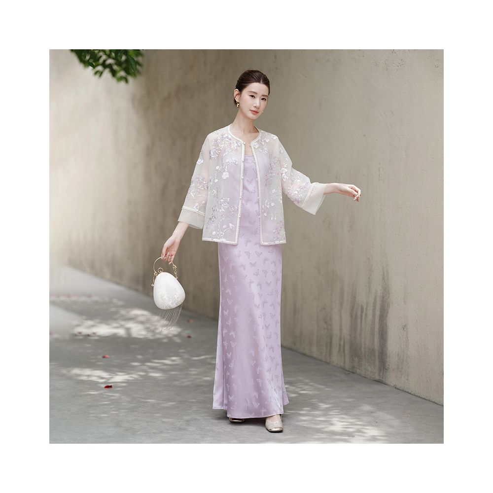 Chuchanyishi new Chinese style jacket for women 2025 summer new style temperament hazy elegant floral embroidered top image 5