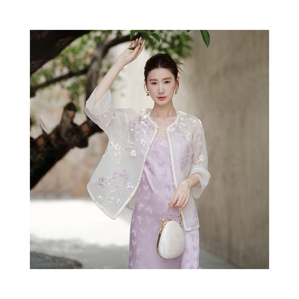 Chuchanyishi new Chinese style jacket for women 2025 summer new style temperament hazy elegant floral embroidered top image 17