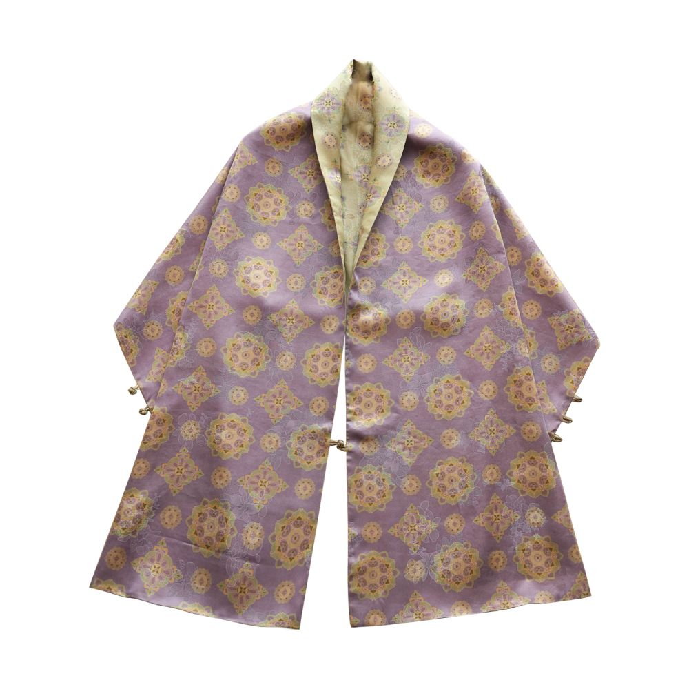 Changrong Baoxiang Flower Fragrance Cloud Yarn Double layer Silk Double sided Shawl Buckle Chinese Style Long Scarf Premium Gift Box image 5