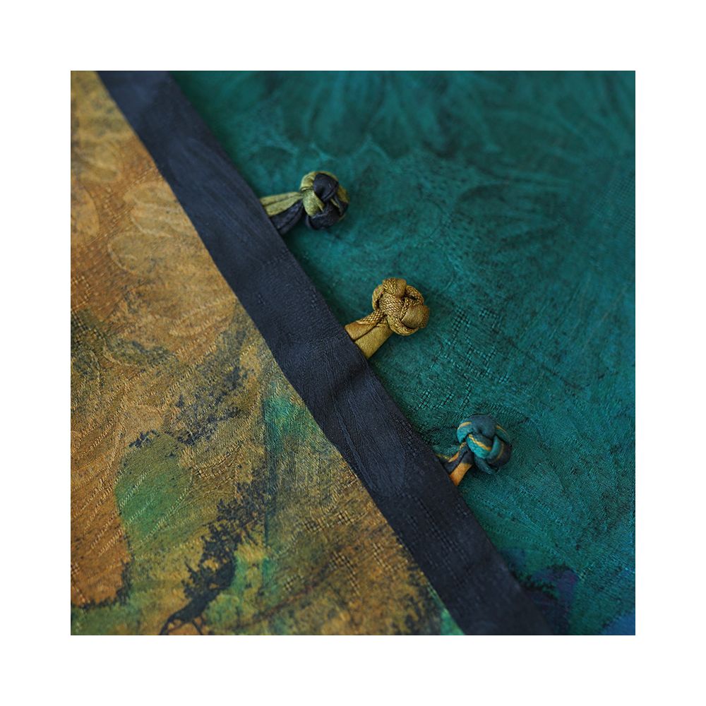 Thousands of miles of mountains and rivers fragrant cloud gauze shawl buckle double sided silk Chinese style gift for elders mothers silk scarves women s scarves image 3