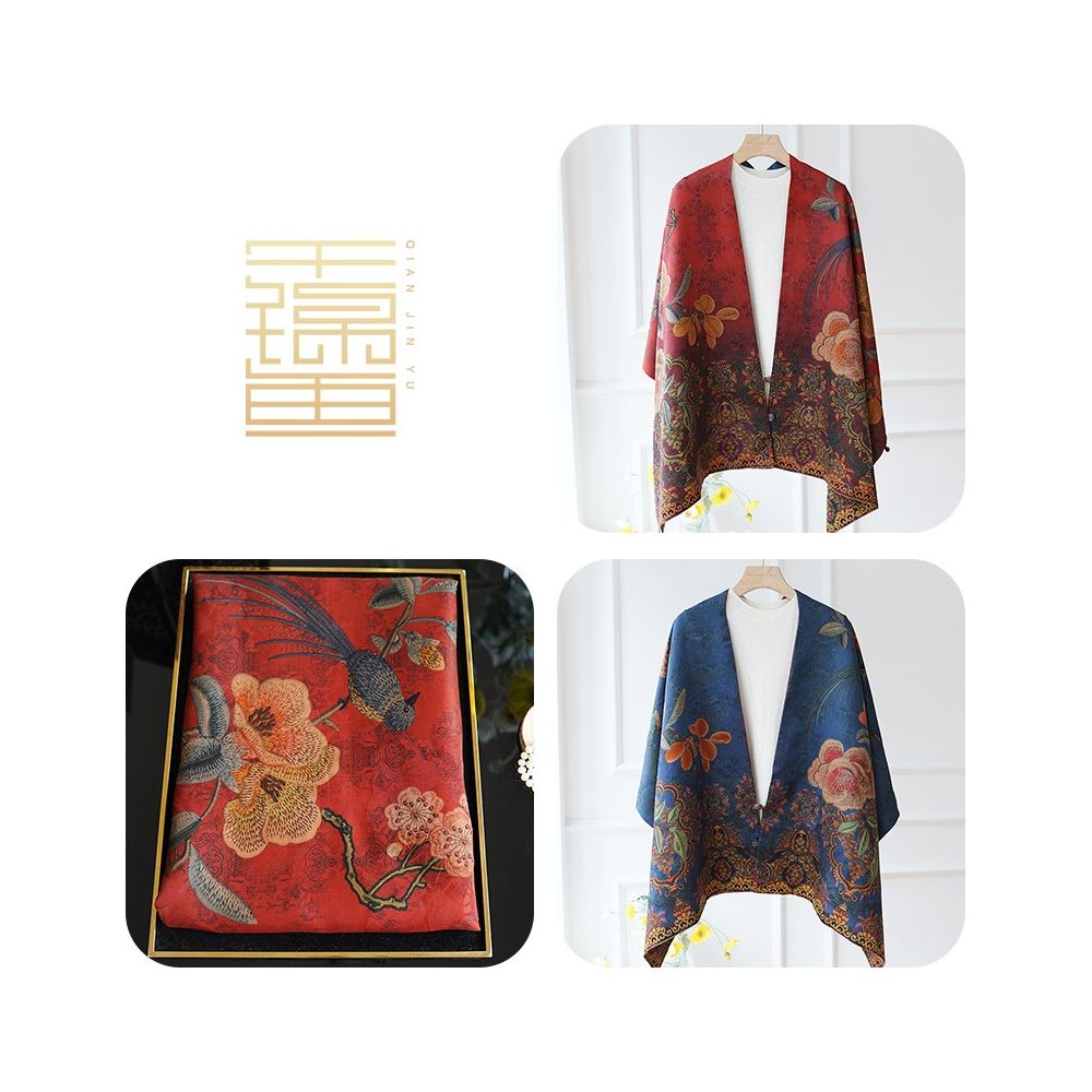 ASAYA4914 – Jiangshan Heritage Silk Shawl 🏞️
