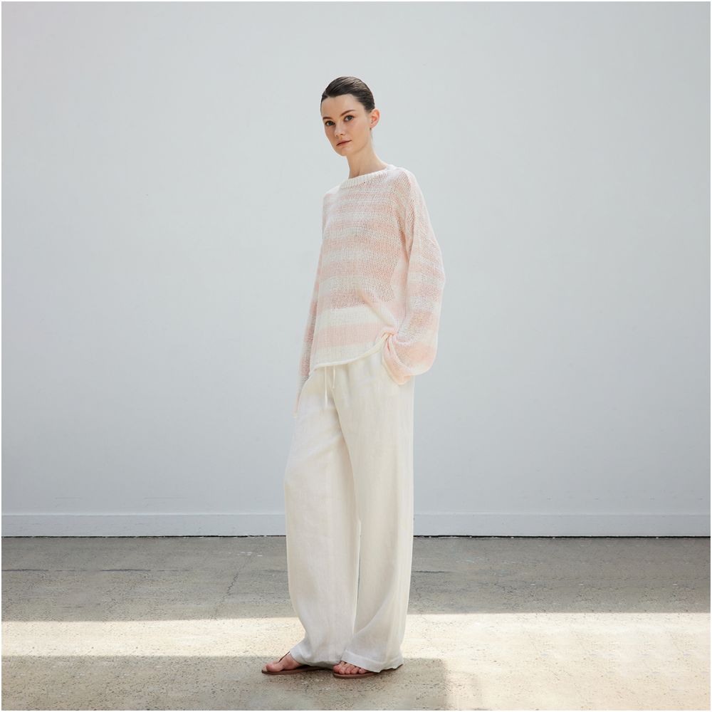 QIQIFUR striped knitted cardigan women s summer new loose vacation loose lazy long sleeved knitted cardigan thin top image 7