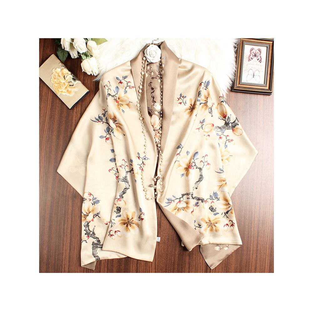 ASAYA4951 – Luminous Silk Garden Shawl 🌸✨