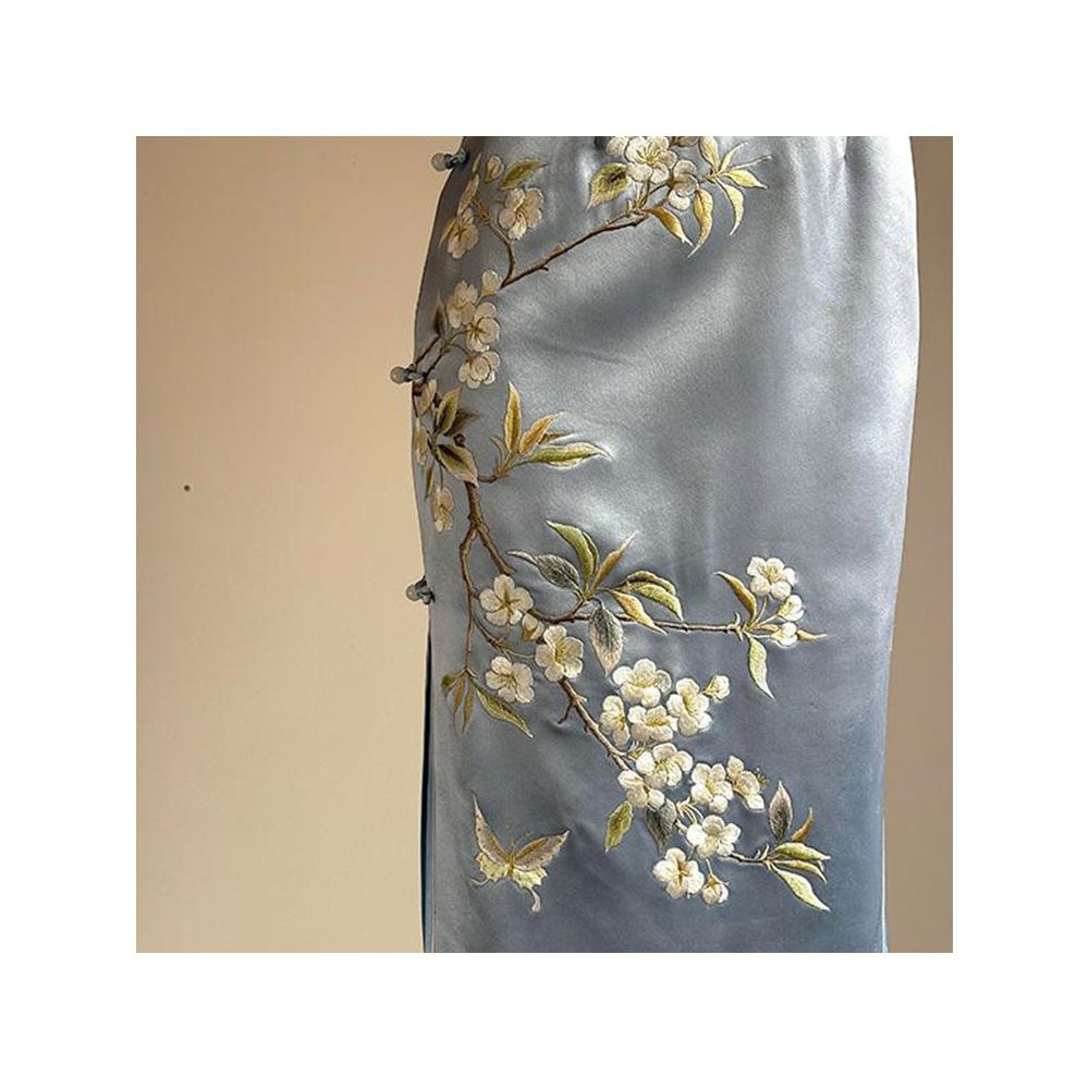 New Chinese style cheongsam toast dress engagement dress skirt high end light luxury niche banquet heavy embroidery dress image 5