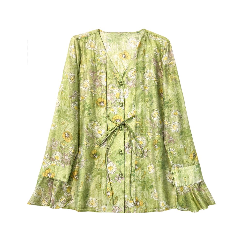 ASAYA4977 – Spring Meadow Silk Set 💚🌼