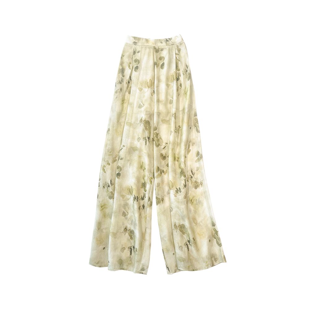 OPOF s new Chinese style printed shirt and wide leg pants set has a niche and refreshing design for vacation in spring and summer 2024 image 17