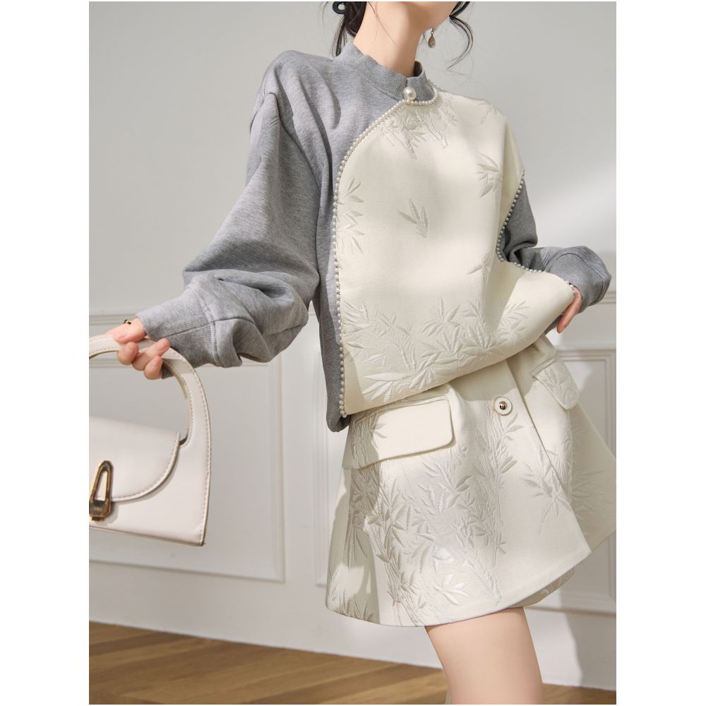 Plum Jan 2025 spring outfit with a complete set of new Chinese style suit skirt high end two piece women s clothing image 11