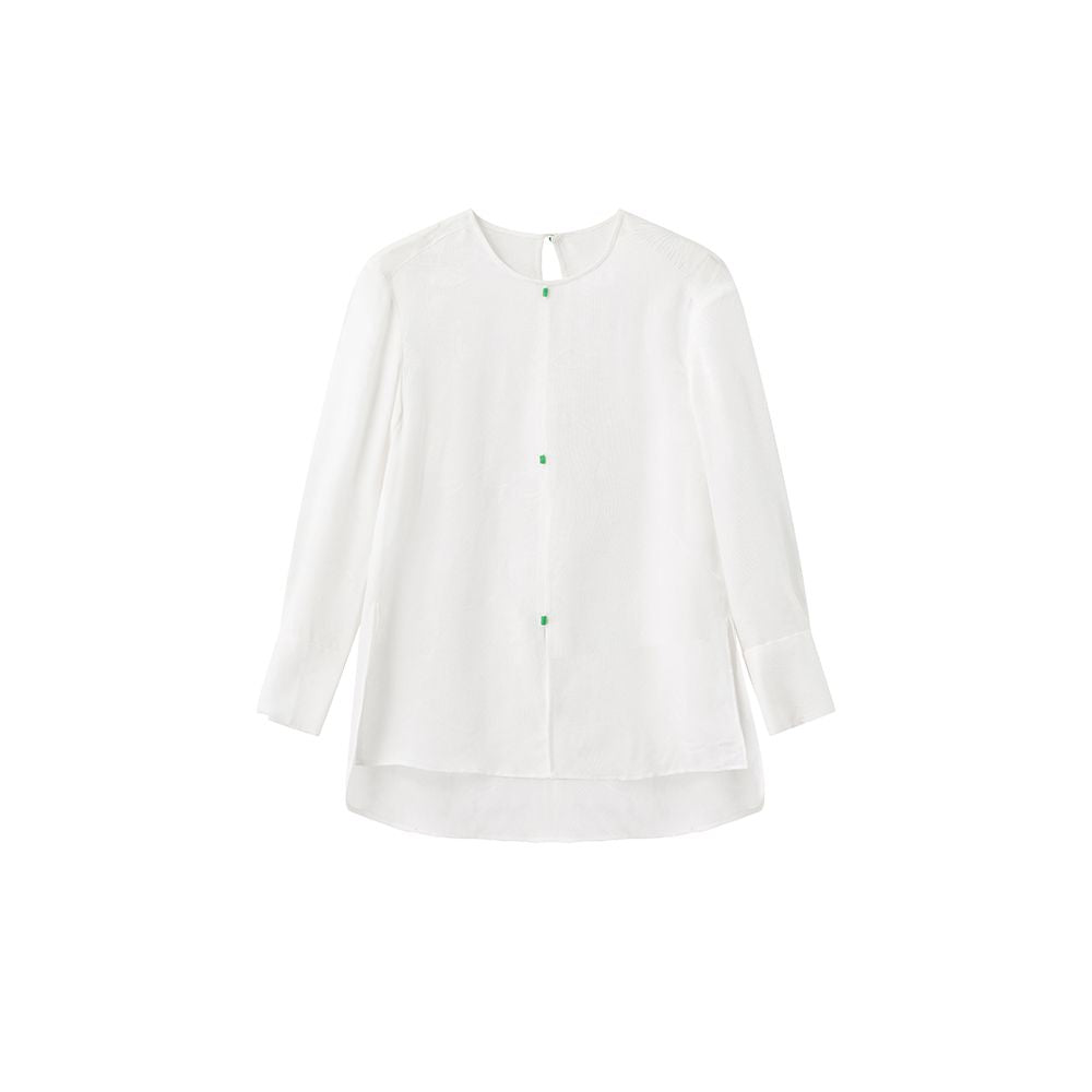 Pusu Silk Mulberry Shirt Women s Jacquard Round Neck New Chinese Summer Light Luxury Large Edition Old Money Style Top image 10