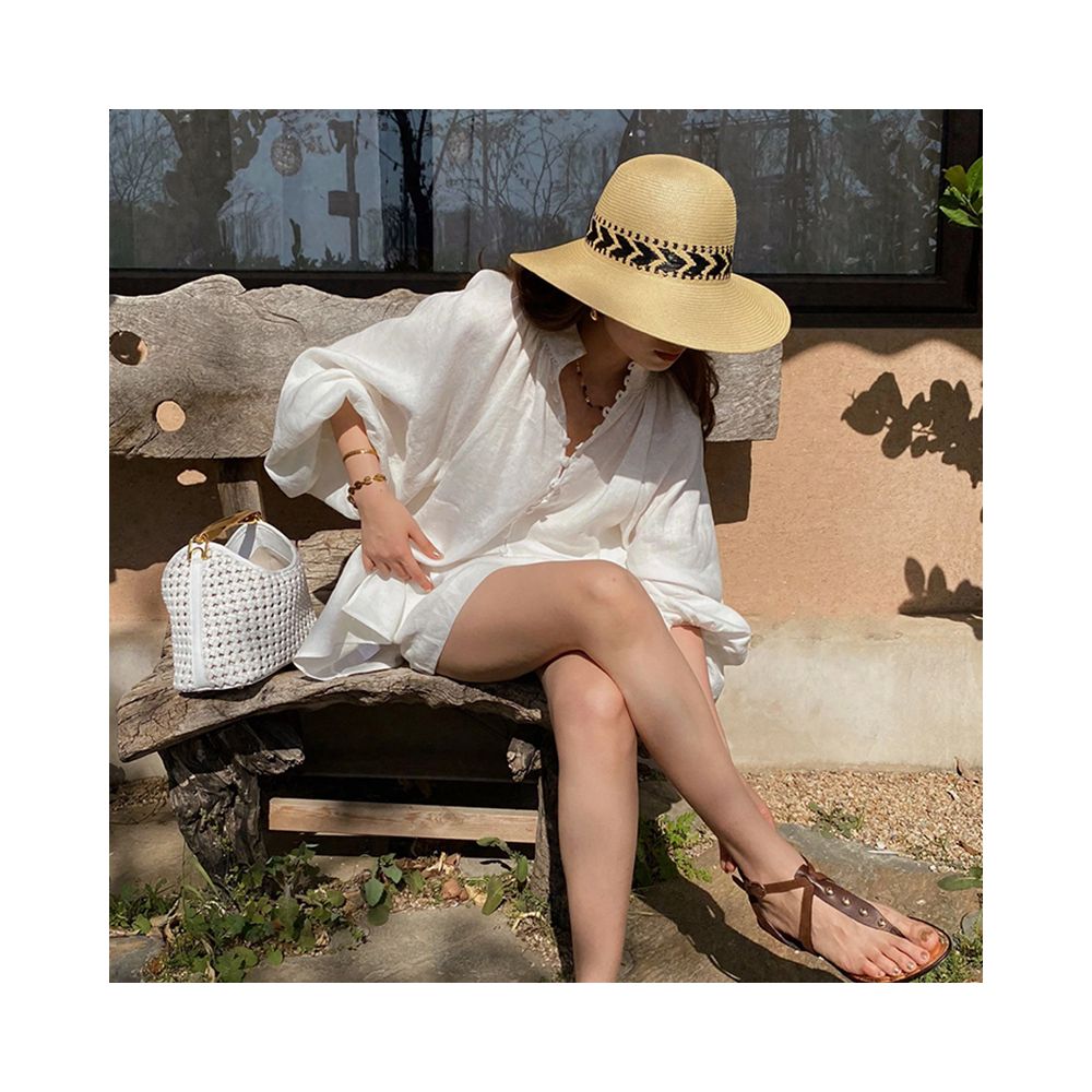 French style white long sleeved shirt for women in summer 2025 super beautiful unique and beautiful casual sun protection top image 5