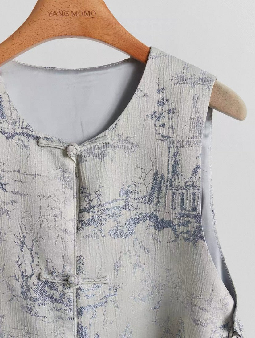 ASAYA4896 โ Misty Horizon Jacquard Set ๐ซ๏ธ๐
