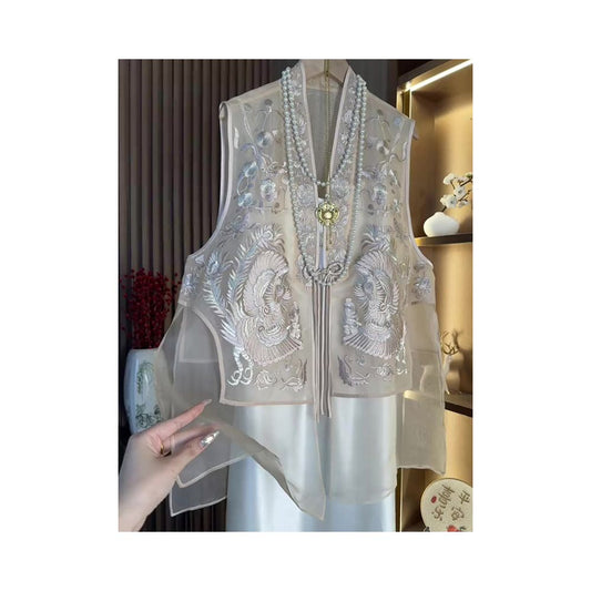 ASAYA5826 – Ethereal Phoenix Sheer Vest 🤍🕊️