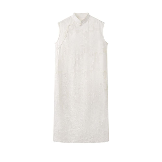 ASAYA5841 – Ivory Noir Jacquard Cheongsam Dress 🤍🖤