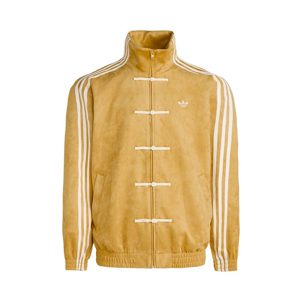 Adidas Adidas official authentic clover men s and women s standing collar long sleeved loose casual jacket KT3851 image 5