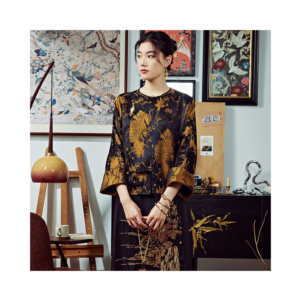 #ASAYA5852 – Golden Noir Oriental Set 🖤✨