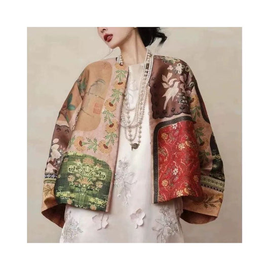 ASAYA5855 – Heritage Patchwork Silk Jacket 🌸🍂