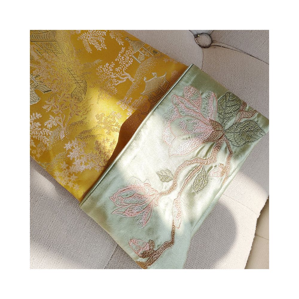 New Chinese style Chinese style Song Jin round neck buttoned jacket female original design yellow retro western style casual loose top image 3