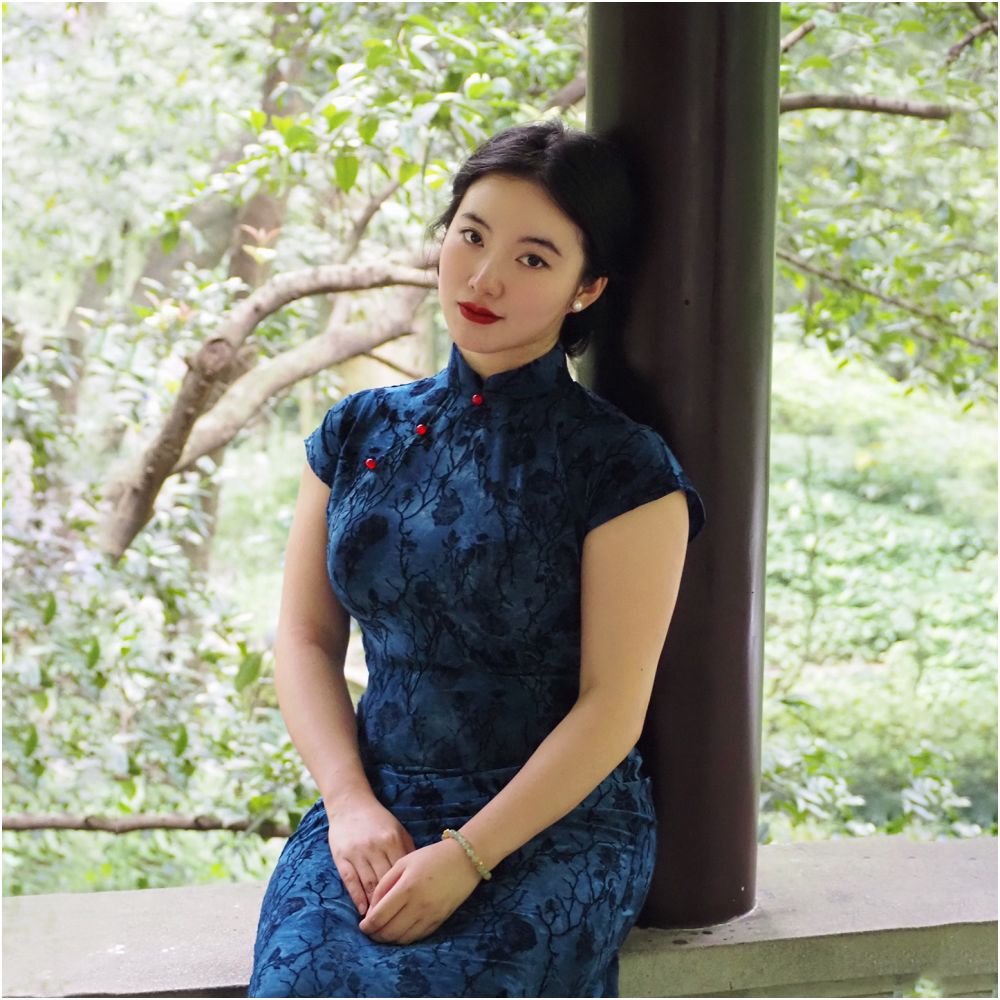 Jiangnan catkins Large size cheongsam fat mm slimming and covering belly new Chinese style improved dress slightly overweight daily short sleeved temperament image 1